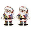 55853 European and American New Creative Christmas Gift Halloween Santa Claus Grandma Metal Alloy Earrings Earringspicture9
