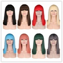 Fashion short wavy head shouldertoshoulder hair gradient color wigpicture52