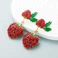 European and American exaggerated alloy inlaid glass diamond strawberry earrings wholesalepicture14