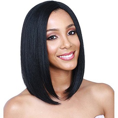 Mode Damenperücken schwarz kurze glatte Haare Chemiefaser-Haarperücken