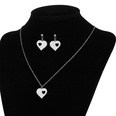 Fashion simple heartshape pendant earrings stainless steel heartshaped necklace setpicture12