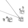Fashion heartshape hollow pendant stainless steel clavicle chain necklace setpicture13