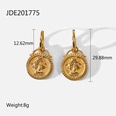 INS Fashion 18K Stainless Steel DoubleSided ThreeDimensional Relief 1901 Queen Elizabeth Avatar Coin Pendant Earringspicture12