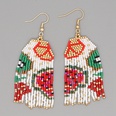 ethnic style beaded woven watermelon tassel earrings wholesalepicture11