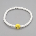 Simple CrossBorder Bohemian Style Pure White Glass Beads Yellow Healing Series Smiley Elastic Autumn and Winter Small Braceletpicture12