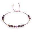 Simple stacking jewelry amethyst gem miyuki rice beads beaded rope bracelet setpicture12