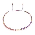 Simple stacking jewelry amethyst gem miyuki rice beads beaded rope bracelet setpicture13