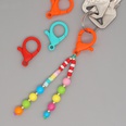 Bohemian Acrylic Rainbow Beads Personality Diamond HandBeaded Car Keychain Bag Pendantpicture6