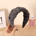 fabric fold plush headband Korean simple solid color headband hair accessoriespicture12