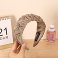 fabric fold plush headband Korean simple solid color headband hair accessoriespicture13