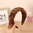 fabric fold plush headband Korean simple solid color headband hair accessoriespicture15
