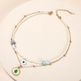 ethnic doublelayer devils eye pendant metal pearl clavicle chain wholesalepicture17