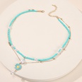 New handmade rice bead daisy clavicle chain multilevel pearl flower pendant necklacepicture20
