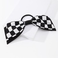 Korean Dongdaemun Hair Accessory Black and White Chessboard Grid ThreeLayer Bow Top Gap Former Red Fashion Adult Spring Clip Barrettespicture13