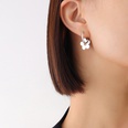 cute flower earrings stainless steel plated 18K real gold ear buckle wholesalepicture14