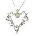 European and American creative diamondstudded heart pendant multicolor luminous necklace accessoriespicture12