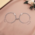 new style titanium steel magnet Cuban chain couple bracelet a pair wholesalepicture12
