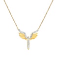 Korean style new diamondstudded nonfading titanium steel angel wings necklacepicture12