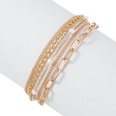 fashion geometric multilayer anklet metal texture niche imitation pearl hollow personality accessoriespicture13
