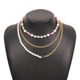 European and American crossborder bohemian fashion soft ceramic imitation pearl stacking multilayer necklacepicture12