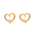 Korean Simple and Sweet Love Heart Stud Earrings Ins Graceful and Fashionable Peach Heart Hollow Stud Earrings AllMatch Fashion Petite Earringspicture12