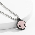 creative rubber clown skull pendant geometric bead chain copper necklacepicture12