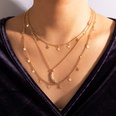 Modeeinfache Schmuckmehrschichtige Halskette MondSternLegierungsHalskettepicture14