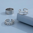 Fashionable simple niche design element open trend joint ring threepiece setpicture18