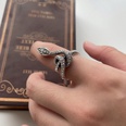 Amazon CrossBorder European and American Personalized Vintage Engraving Snake Ring for Women Simple Lettering Antique Silver Ring Ornament Wholesalepicture10