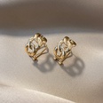 Retro Golden Chain Style Cold Wind Winding Hollow Stud Earrings 925 Silver Needle Korean Dongdaemun Earrings High Sensepicture12