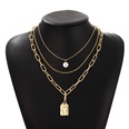 fashion chain pearl necklace punk style adjustable multilayered pendant clavicle chain combinationpicture28