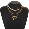 fashion chain pearl necklace punk style adjustable multilayered pendant clavicle chain combinationpicture23