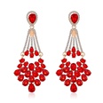 Vintage Red Crystal Earrings Best Seller in Europe and America Water Drop Long Tassel Bridal Wedding Earrings New Factory Wholesalepicture6