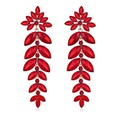 European and American exaggerated leaf long earrings fashion red earrings wholesalepicture13