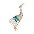 fashion new crane corsage dripping oil full diamond corsage brooch pin wholesalepicture12