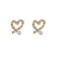 Sterling Silver Needle Korean Style Sweet Elegance Love Heart Stud Earrings Personalized Fashion Pearl Earrings Factory Earrings Female Wholesalepicture12