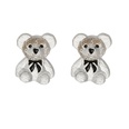 Sterling Silver Needle Korean Style Ins Style Graceful and Cute Bear Ear Studs Fashionable Temperament Autumn and Winter New AllMatching Earrings for Womenpicture12
