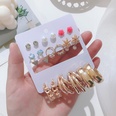 heart imitation pearl earrings 9 pairs of creative personality earrings set wholesalepicture14