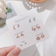 Korean version of autumn and winter earrings set temperament pearl bow earrings wholesalepicture14