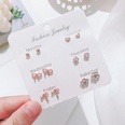 Korean version of autumn and winter earrings set temperament pearl bow earrings wholesalepicture16