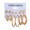 New circle 6 pairs of earrings set fashion pattern earrings pearl earrings wholesalepicture13