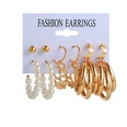 New circle 6 pairs of earrings set fashion pattern earrings pearl earrings wholesalepicture14