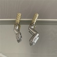 hiphop personality cool cigarette earrings gold and silver twocolor exaggerated fashionable earringspicture11