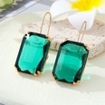 European exaggerated retro square transparent glass geometric crystal ear hooks crossborder jewelrypicture15