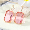 European exaggerated retro square transparent glass geometric crystal ear hooks crossborder jewelrypicture17