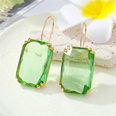 European exaggerated retro square transparent glass geometric crystal ear hooks crossborder jewelrypicture18