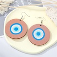 Bohemian exaggerated painted devils eyes wood earrings crossborder jewelrypicture13