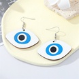 Bohemian exaggerated painted devils eyes wood earrings crossborder jewelrypicture16