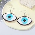 Bohemian exaggerated painted devils eyes wood earrings crossborder jewelrypicture18