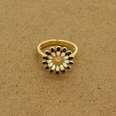 Korean Simple Colorful Oil Necklace Daisy Open Ring Metal SUNFLOWER Adjustable Ring Female CrossBorderpicture14